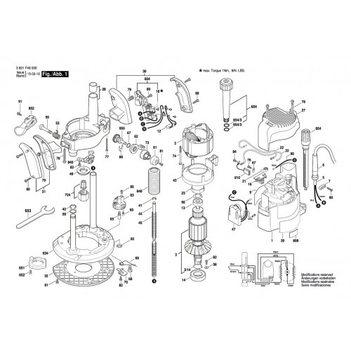 Запчасти для фрезера Bosch GOF 2000CE